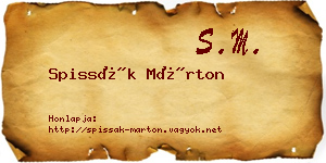 Spissák Márton névjegykártya